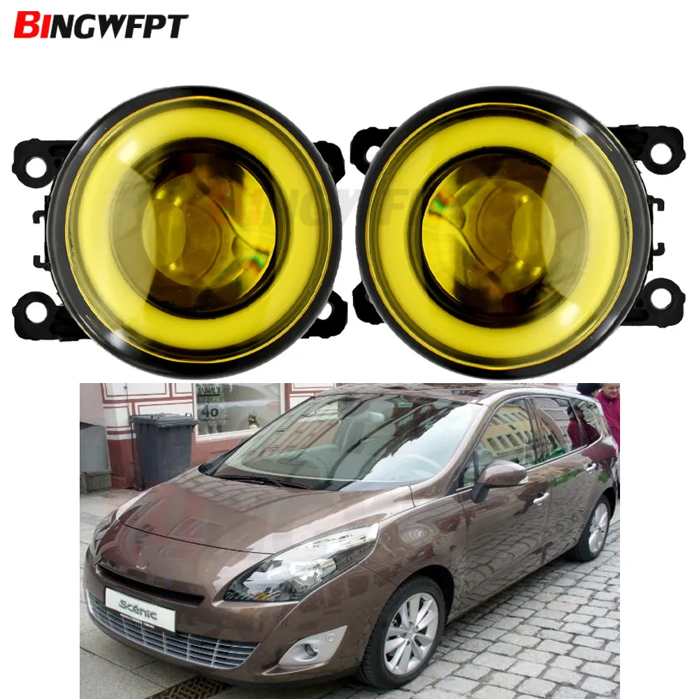 2 шт./пара Противотуманные фары Angel Eye светодиодный фонарь для Renault Grand Scenic 3 2011 для Renault stepstepway Logan 2009