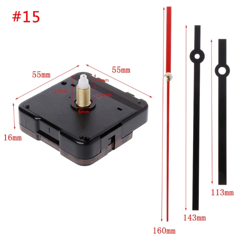 

Quartz Clock Movement Mechanism Hands Wall Repair Tool Parts Silent Kit Set DIY P82D