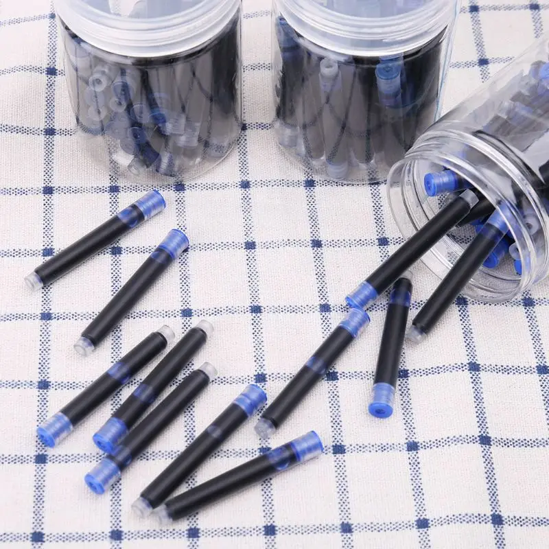 

30pcs Jinhao Universal Black Blue Fountain Pen Ink Sac Cartridges 2.6mm Refills School Office Stationery