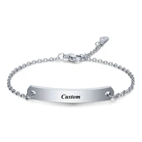 pendant bracelets nameplate gift custom personalized jewelry handmade stainless steel bracelets for women men engraved letters