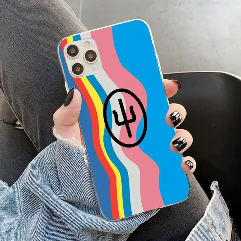 YNDFCNB Twenty One Pilot Phone Case for iphone 13 11 12 pro XS MAX 8 7 6 6S Plus X 5S SE 2020 XR case