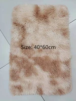 hot 4060cm non slip blanket bedroom bedside carpet living room coffee table sofa washed silk hair floor mat solid color plush
