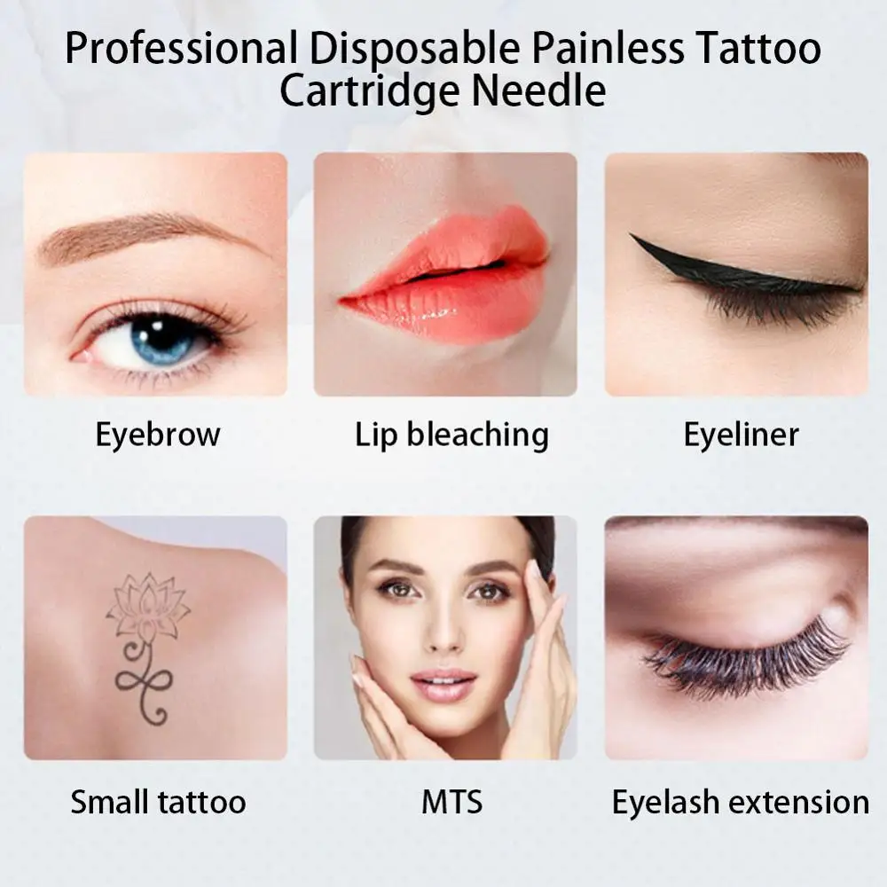 

30 Disposable Disinfection Tattoo Needle Microblading Tattoo Eyebrow Eye Lip Semi-permanent Makeup Tool 0.18Pin / 3R / 5R Supply