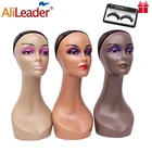 Высококачественная женская модель Alileader, голова манекена для парика, Реалистичная голова манекена для демонстрации париков, солнцезащитные очки, шарф