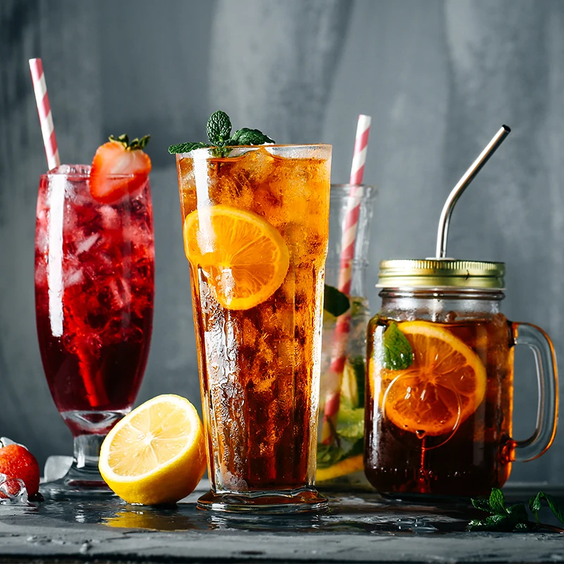 Бессвинцовый стеклянный сок холодный напиток молочный песок молоко