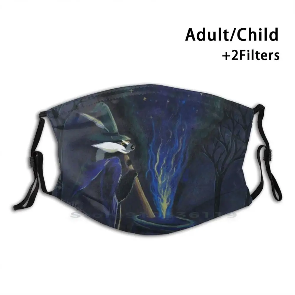 

Brewing Potions ( Mr Badger Series ) Print Reusable Pm2.5 Filter DIY Mouth Mask Kids Mr Badger Chipmunk Roasting Marshmallows