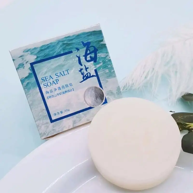 

100g Removal Pimple Pore Acne Treatment Sea Salt Soap Cleaner Moisturizing Goat Milk Soap Face Care Wash Basis Soap