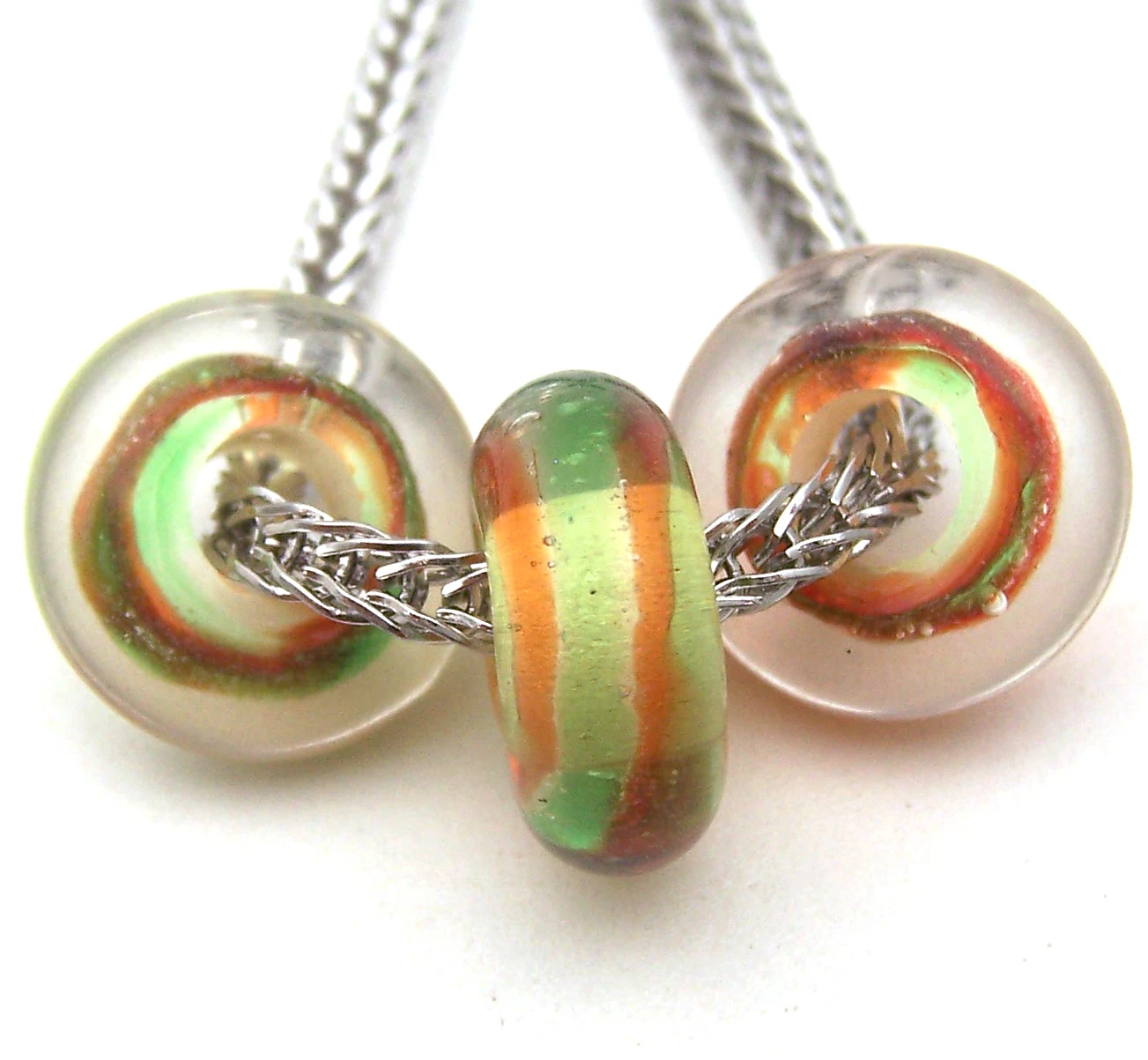 

JGLZ2523 3X 5MM Hole DIY GlassBead Murano Glass beads Fit European Charms Bracelet diy jewelry Lampwork