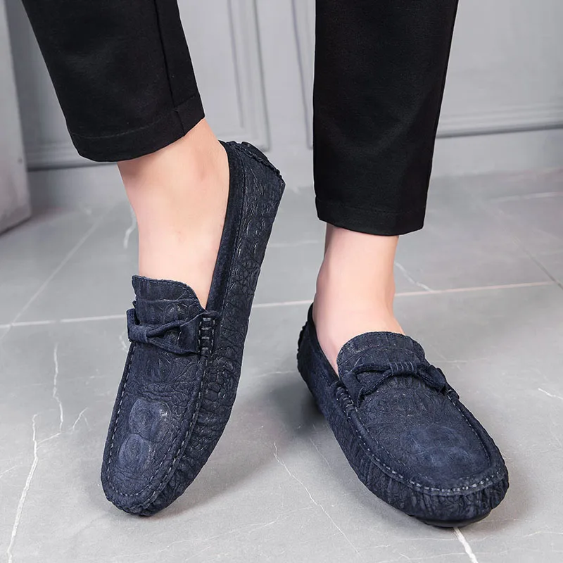 Модные лоферсветильник кие дышащие слипоны на плоской подошве Мужская обувь для