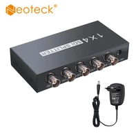 neoteck sdi splitter 1x4 1 in to 4 out supports sdhd3g sdi repeater extender with power adapter sdi splitter