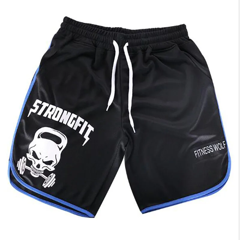 

2020 Men Fitness Bodybuilding Shorts Man Summer Gyms Workout Male Breathable Mesh Quick Dry Sportswear Jogger Beach Short Pants