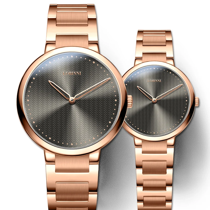 New Luxury Brand LOBINNI Switzerland Women's Watches 6 mm Ultra-thin Quartz Watch Women Sapphire Waterproof Couples Clock L3018