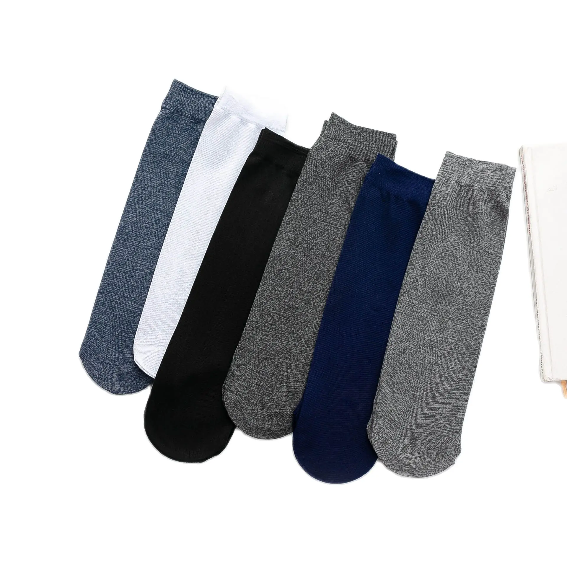 Носки мужские деловые 10 пар/партия тонкие эластичные нейлоновые дышащие