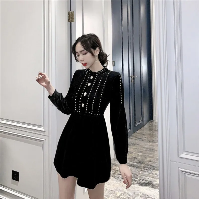 Новинка 2020 женское бархатное платье винтажное в Королевском Стиле вечернее с