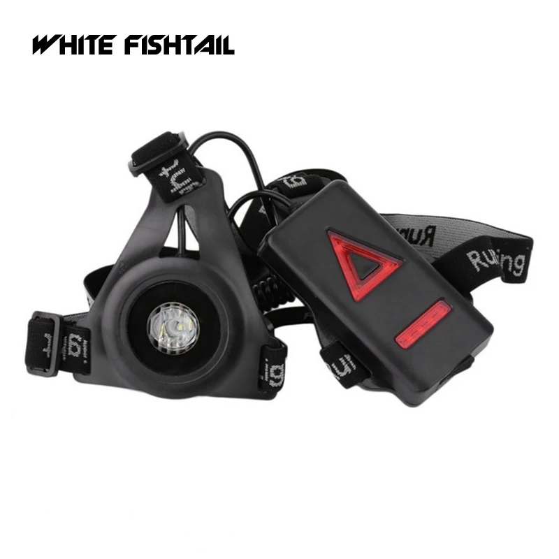 

WHITE FISHTAIL Bicycle Light USB Charge Chest Light Outdoor Sport Night Running Light Jogging Cycling Safety Warning Lights