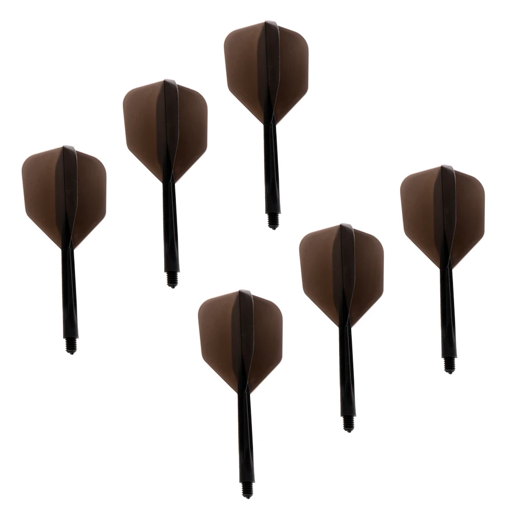 

MagiDeal 6 Pieces Transparent 2BA Thread Dart Shafts and Dart Flights Connection Red