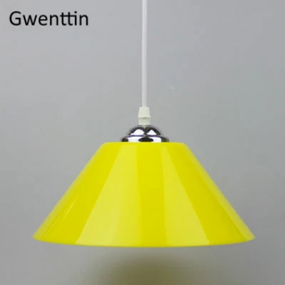Yellow No Bulb Современные подвесные светильники из ПВХ, скандинавские светодиодные пластиковые подвесные лампы для кухни, столовой, домашнего декора, светильники - Цвет корпуса: Yellow No Bulb