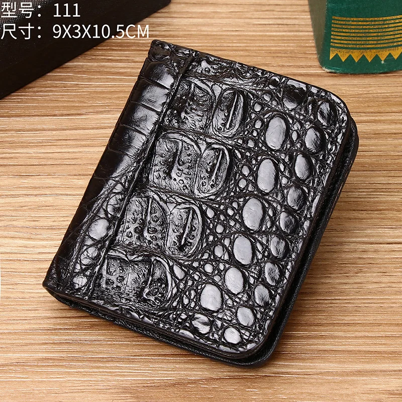 

New Style imported Thai alligator skin thin short wallet man genuine Leather Small Wallet Lovers high-grade Change Purse