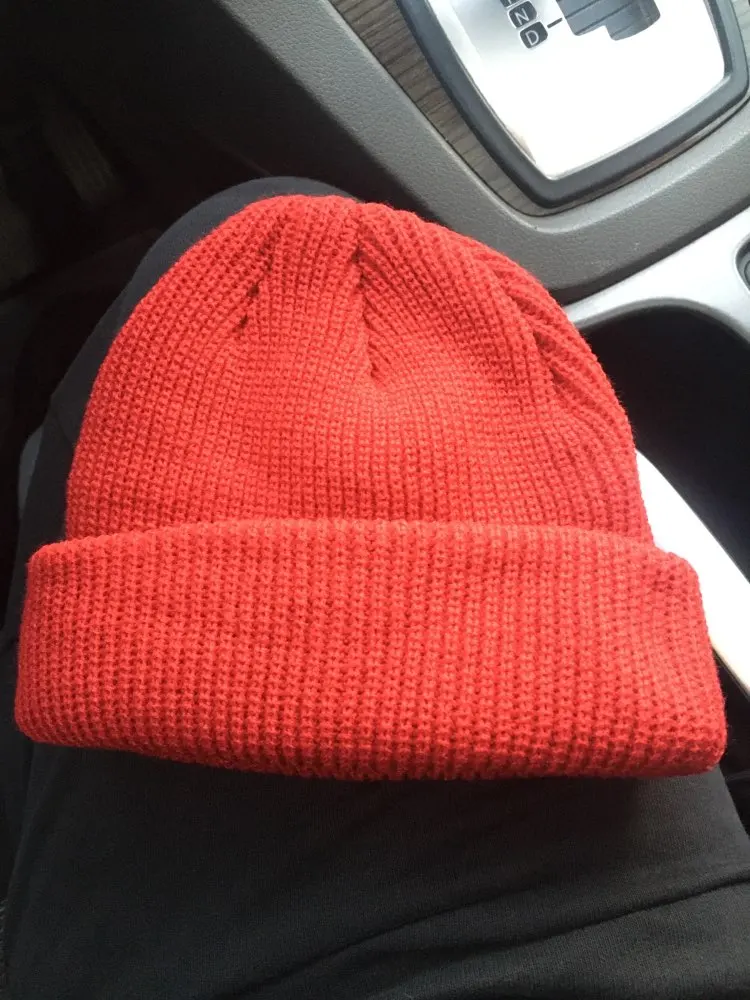 Мужская вязаная шапка бини Skullcap Сейлор кепка без полей Ретро Темно Синий стиль