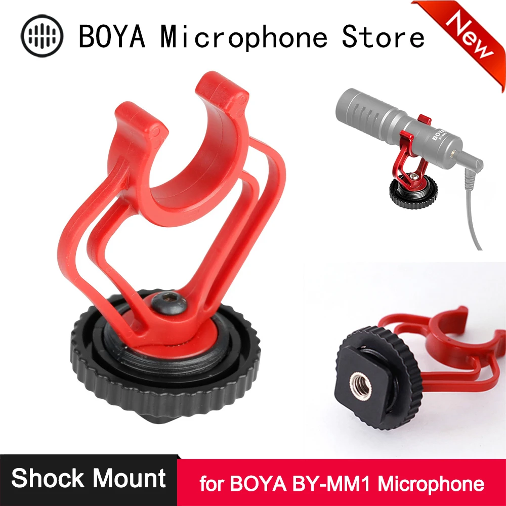 BOYA подвесом стенд на Камера обуви 1/4 винт Shockmount для BY MM1 дробовик микрофон