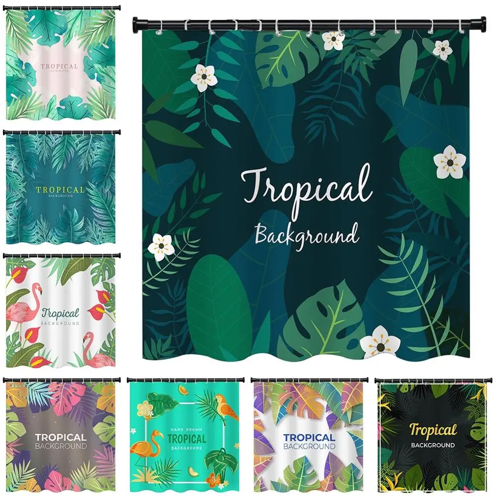 

Bohemia National Style Bathroom Decorative Shower Curtain Tropical Letter Pattern Elegant Stylish Home Accessories