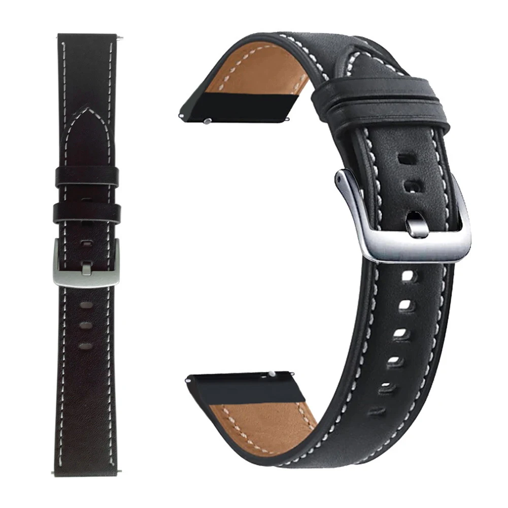 

22mm Leather Band for Samsung Galaxy Watch 46mm 42mm Sports Strap for Samsung Gear S3 Frontier/Classic active 2 Huawei Watch 2