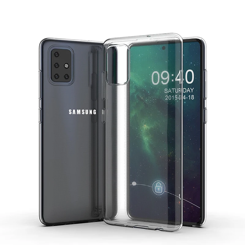 Для samsung Galaxy A51 чехол-накладка ультратонкий прозрачный ТПУ силиконовый чехол для