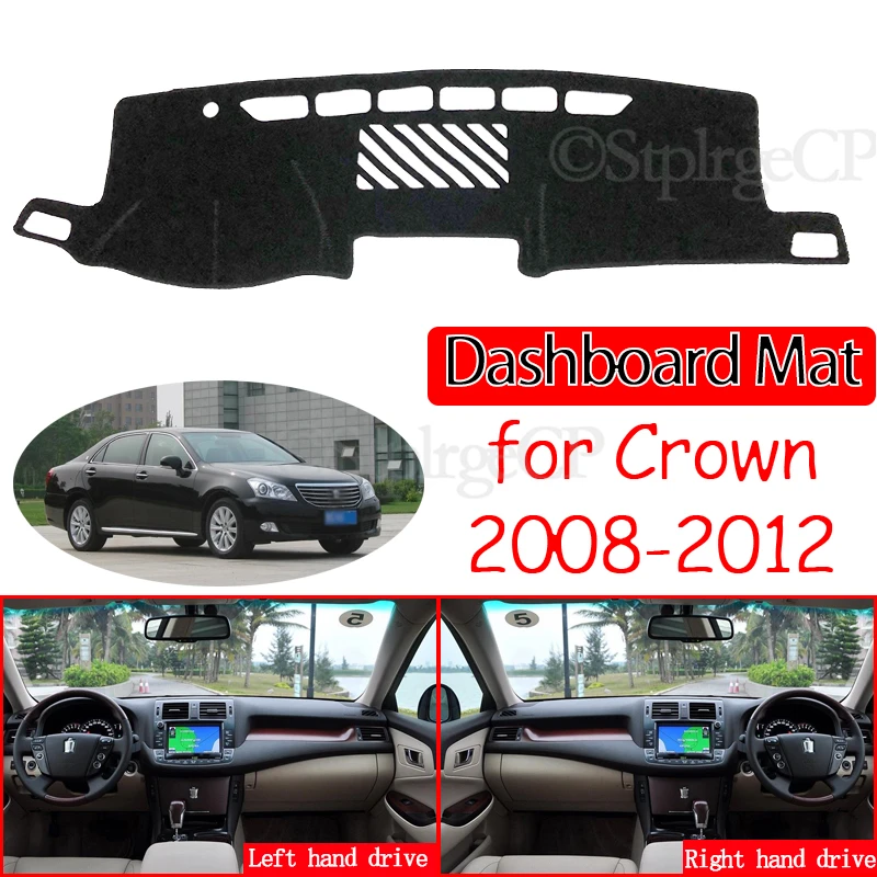 

Противоскользящий коврик для Toyota Crown Royal S200 2008 ~ 2012, накладка на приборную панель, Солнцезащитный коврик, ковер, автомобильные аксессуары 2009 ...