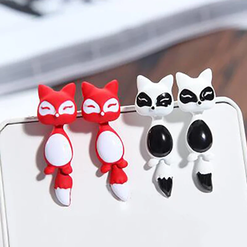 

1 Pair Fashion Cute Animal Female Creative Handmade Earrings Polymer Clay Dinosaur Dog Cat Earrings Party Jewelry For Women Girl