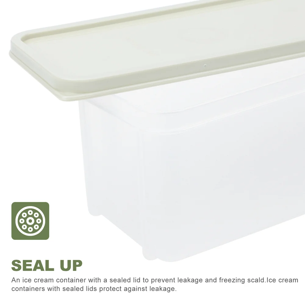 

3Pcs Ice Cream Storage Box Lidded Fruit Dessert Box Kitchen Preservation Box