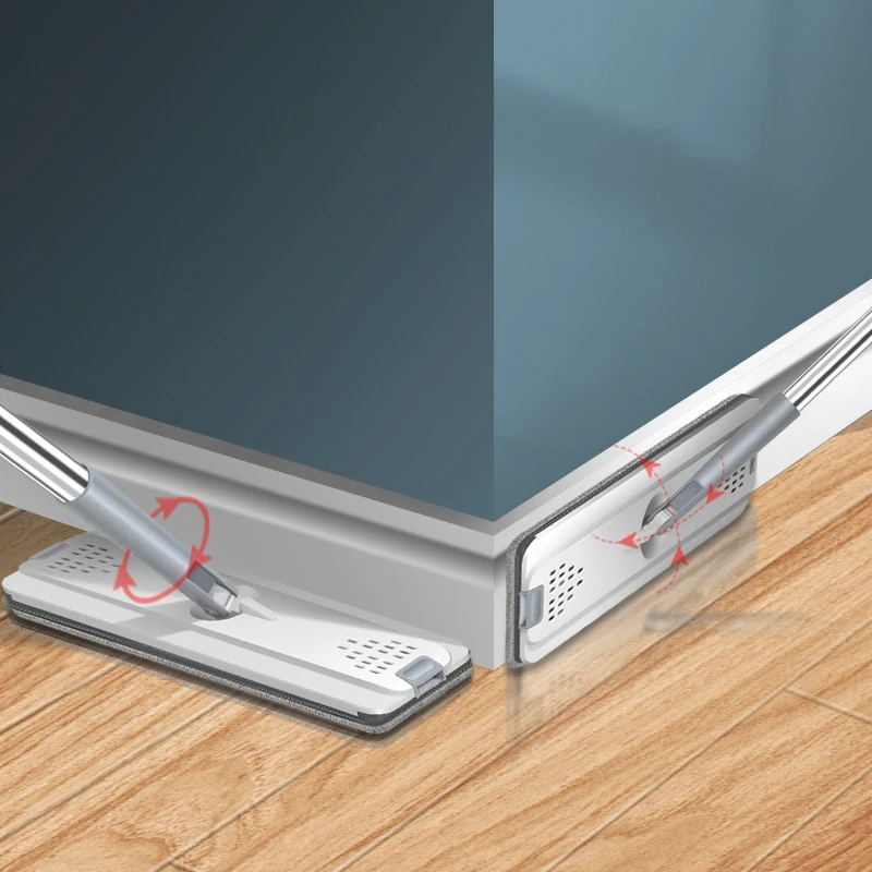 Плоская швабра с отжимом и ведро вращающаяся на 360 градусов Швабра для ленивой