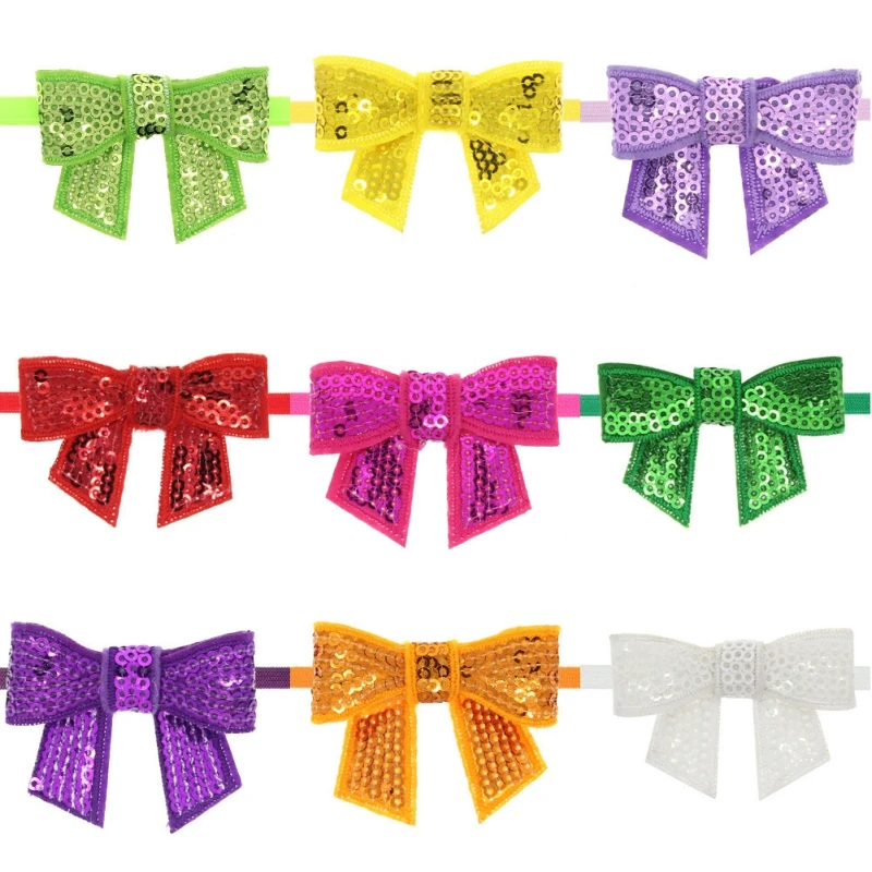 

Baby Cute Girls Sequins Bowknot Design Headband Headwear Apparel Photography Prop Party Gift