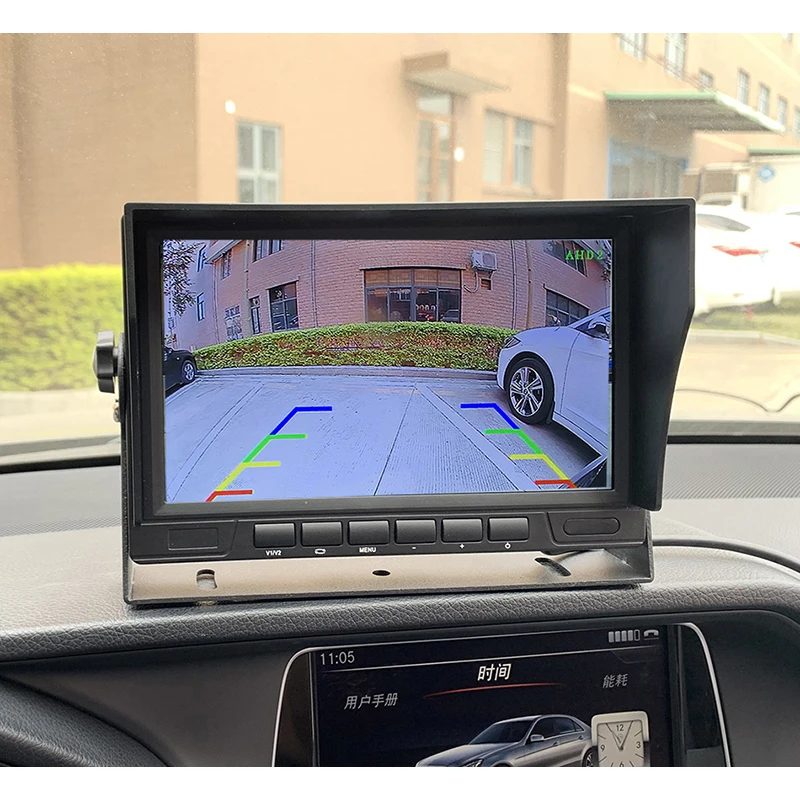 HD 7 дюймов 1024*600 ips экран 2CH грузовик автобус автомобиль AHD монитор с IP69 Starlight ночное видение обратный резервный видео камера AHD