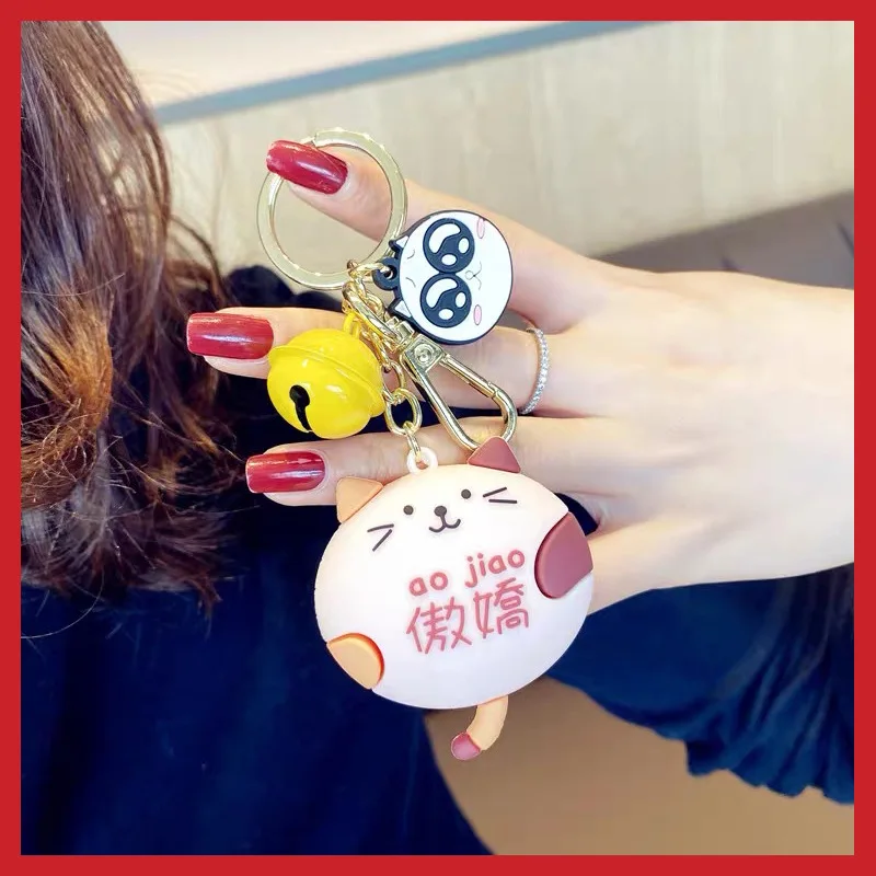 

Cartoon Cool Cat Doll Keychain Anime Fashion Cute Toy Bag Car Pendant Couple Trendy Cute Exquisite Gifts Accessories