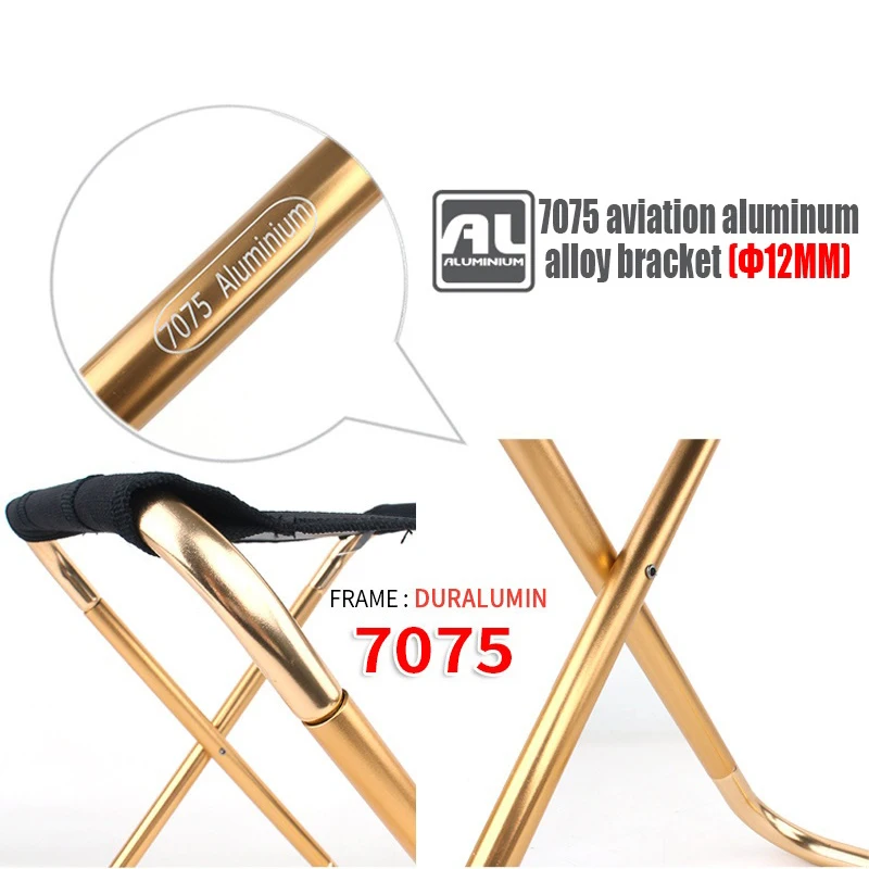 Легкий стул для рыбалки на открытом воздухе портативный складной пикника