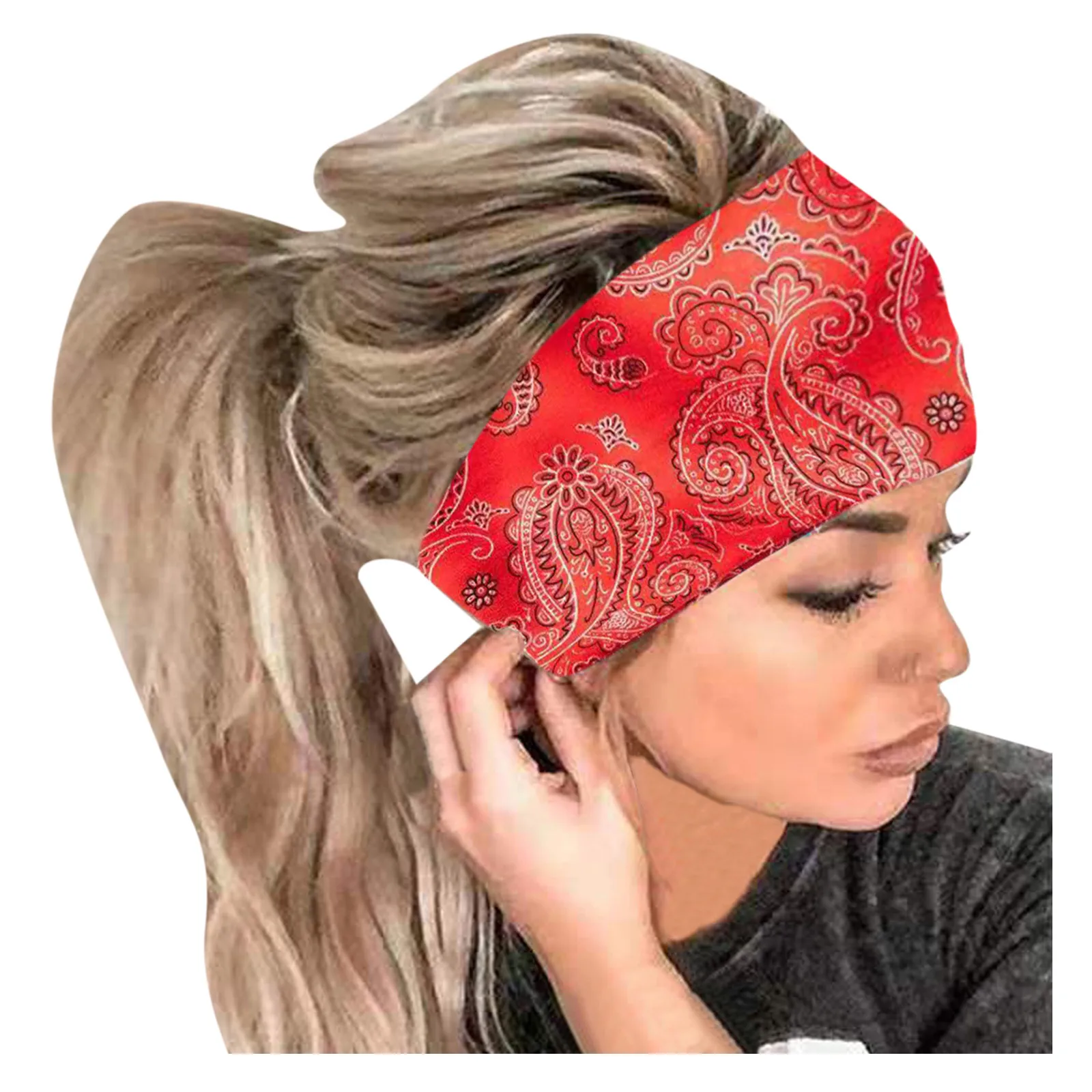 

Headbands For Women Print Headband Elastic Head Wrap Hair Band Bandana Headband Diadema Mujer Повязка На Голову