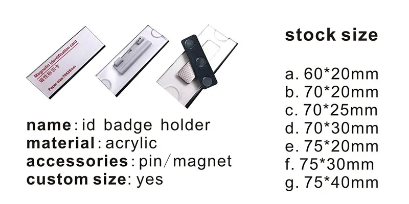 10 шт. оптовая продажа Прозрачный Бизнес Имя ID бейдж прозрачный держатель карты