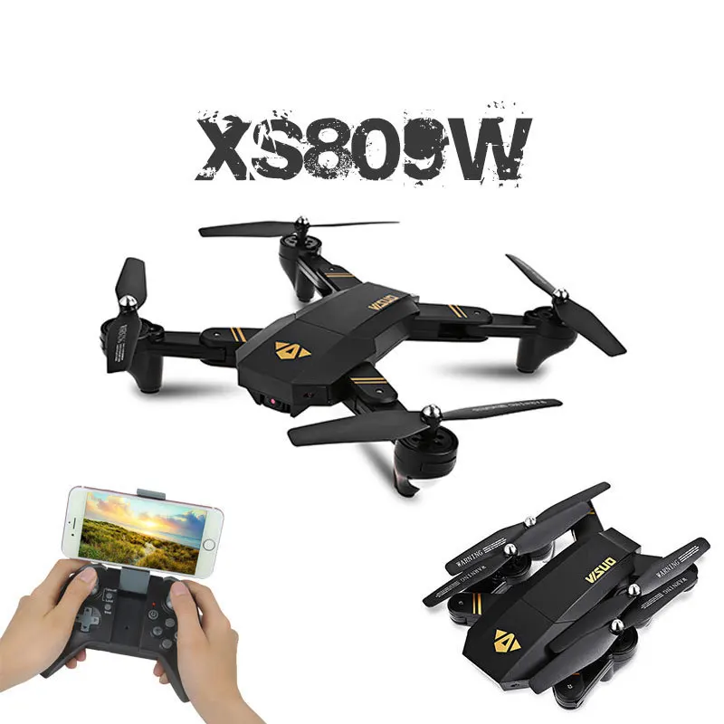 Visuo Xs809w Xs809hw Квадрокоптер мини складной селфи Дрон с Wifi Fpv 0.3mp/2mp камера удержание
