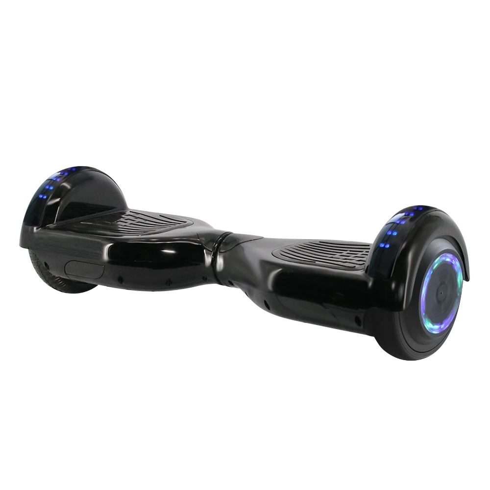 Black with Bluetooth UL2722 Ховерборд, 6,5 дюймов, bluetooth, хромированный цветной Электрический скейтборд, руль, смарт, 2 колеса, самобалансирующийся стоячий скутер - Цвет: Black with Bluetooth