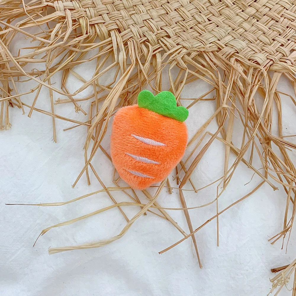 brooch 【10 шт./Набор Милая плюшевая брошь-Морковка для волос кольцо для одежды сумка украшение мягкие милые аксессуары - Цвет: brooch
