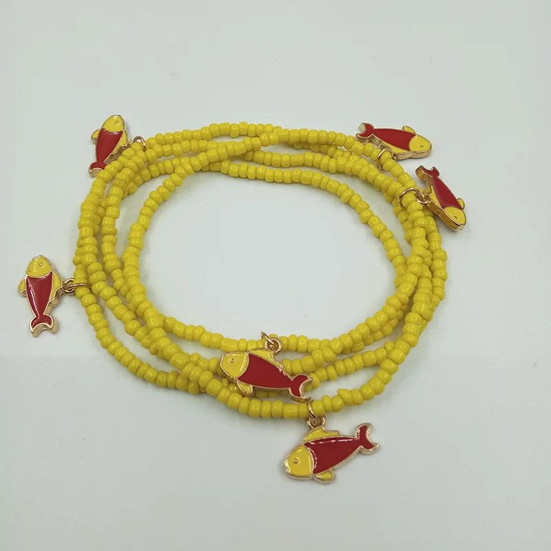 

Colorful Freshwater Bead Waist Chain Beaded Gold-Plated Animal Pendant For Woman Girl Jewelry Accessories