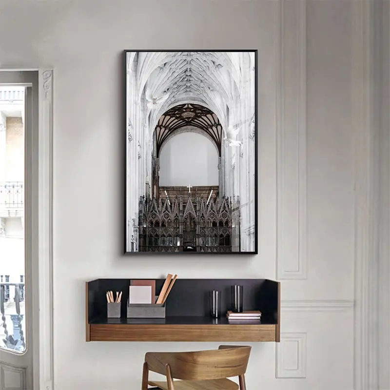 Геометрическая абстрактная архитектура Современная Картина на холсте настенное