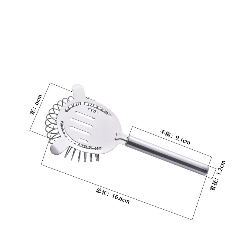 5 Piece Set Stainless Steel Bartender Mixed Drink Cocktail Wine Making Tool Ice Filter Mixer Measuring Cup Clip |