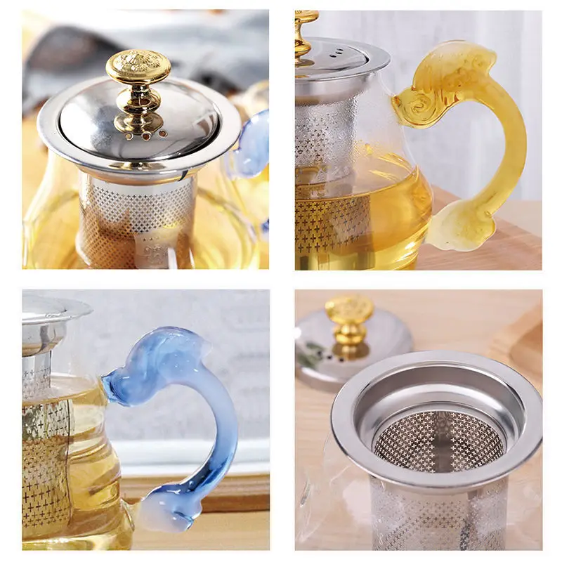 

Glass Teapot Heat-resistant High-temperature Tea Cup Tea Set Home Brewing Tea Filter Thickening Small Kettle Teapot Set Kettle