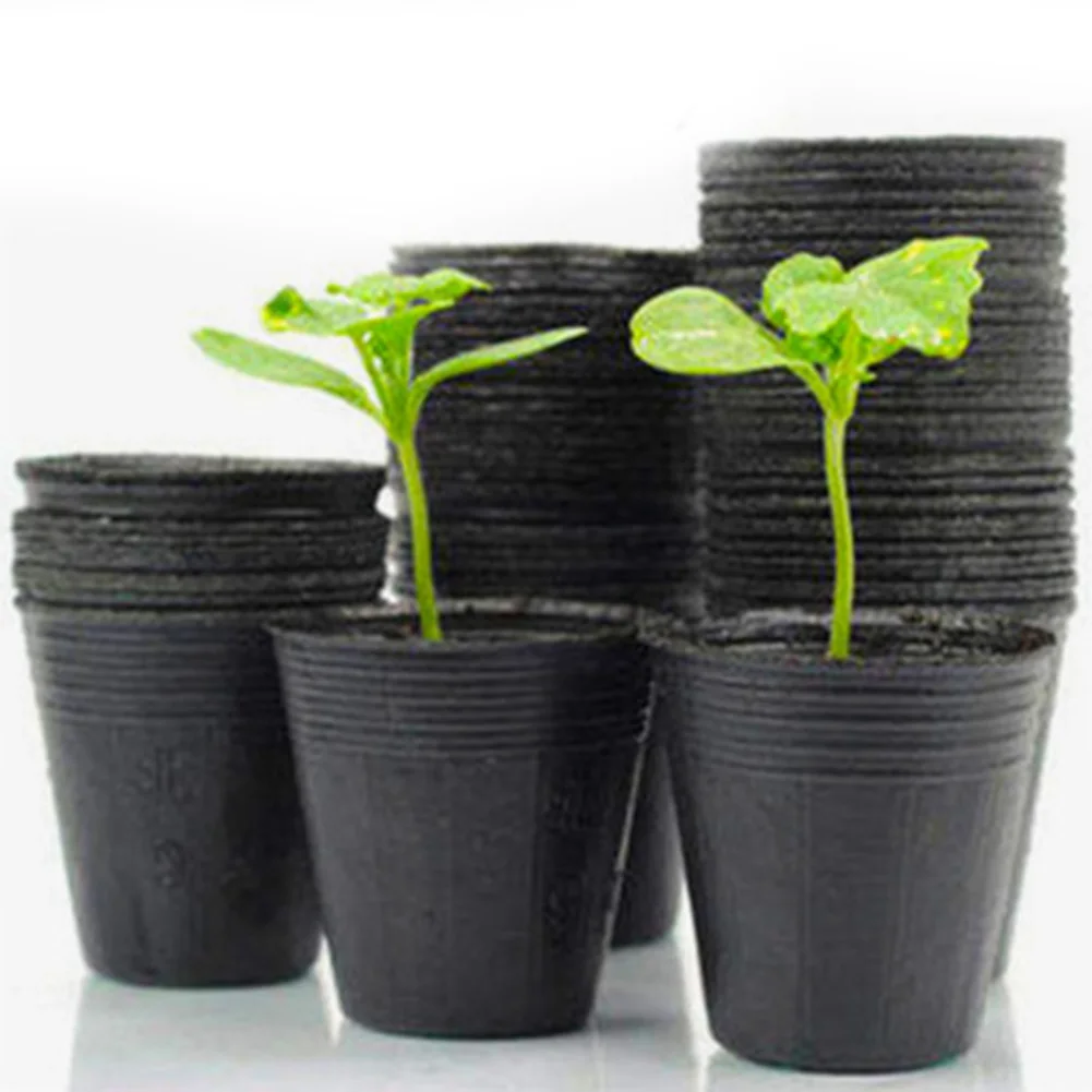 

50/100pcs Plastic Seedlings Starter Pot Plants Nursery Pots for Seedling Germination JS23