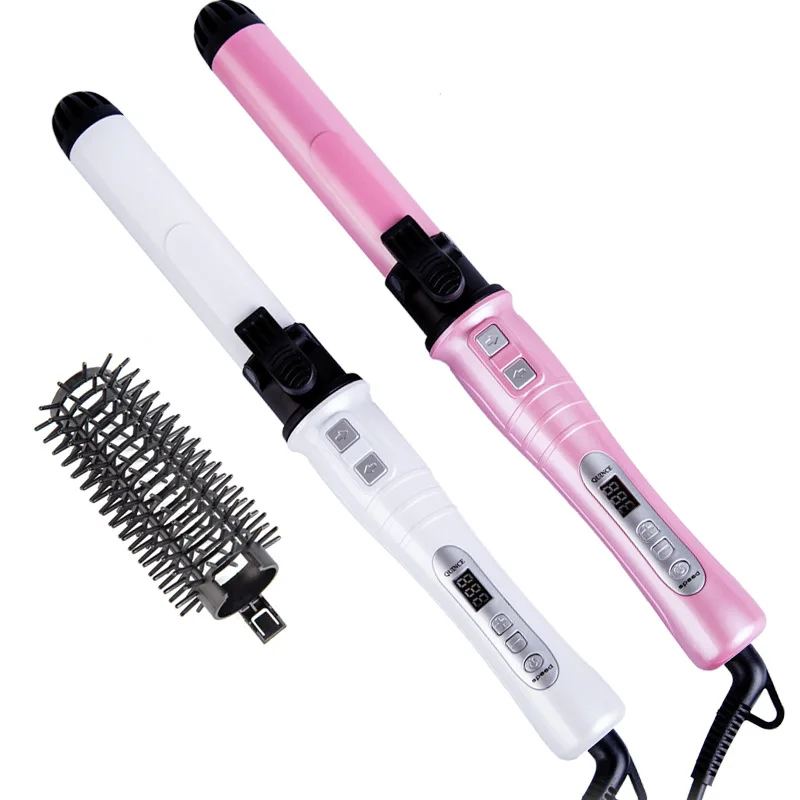 

2 in 1 smart dual voltage Professional Hair Straightener salon curler curling brush for hairstyle Hair iron Curling iron