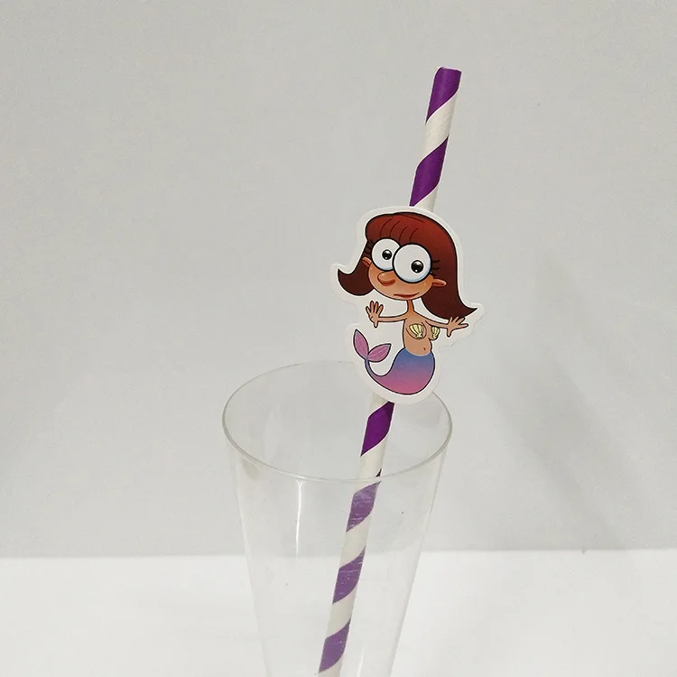 1 пакет (10 шт) одноразовая посуда для вечеринок соломинки Единорог вечерние