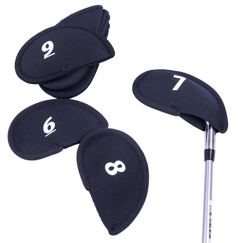 

10 Pcs/set Golf Club Iron Head Cover with Digital 3-9 A Pw Sw Protect Golf Clubs Head Willn't Be Damaged by Collision 14.5*8*1CM