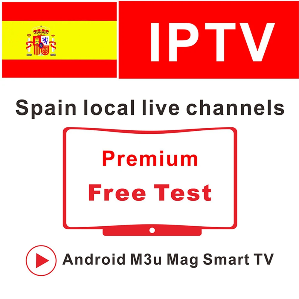 Испания IP tv подписка 1 год 300+ Full HD Испания местные каналы Live VOD Поддержка Android APK M3u Smart tv бесплатный тест