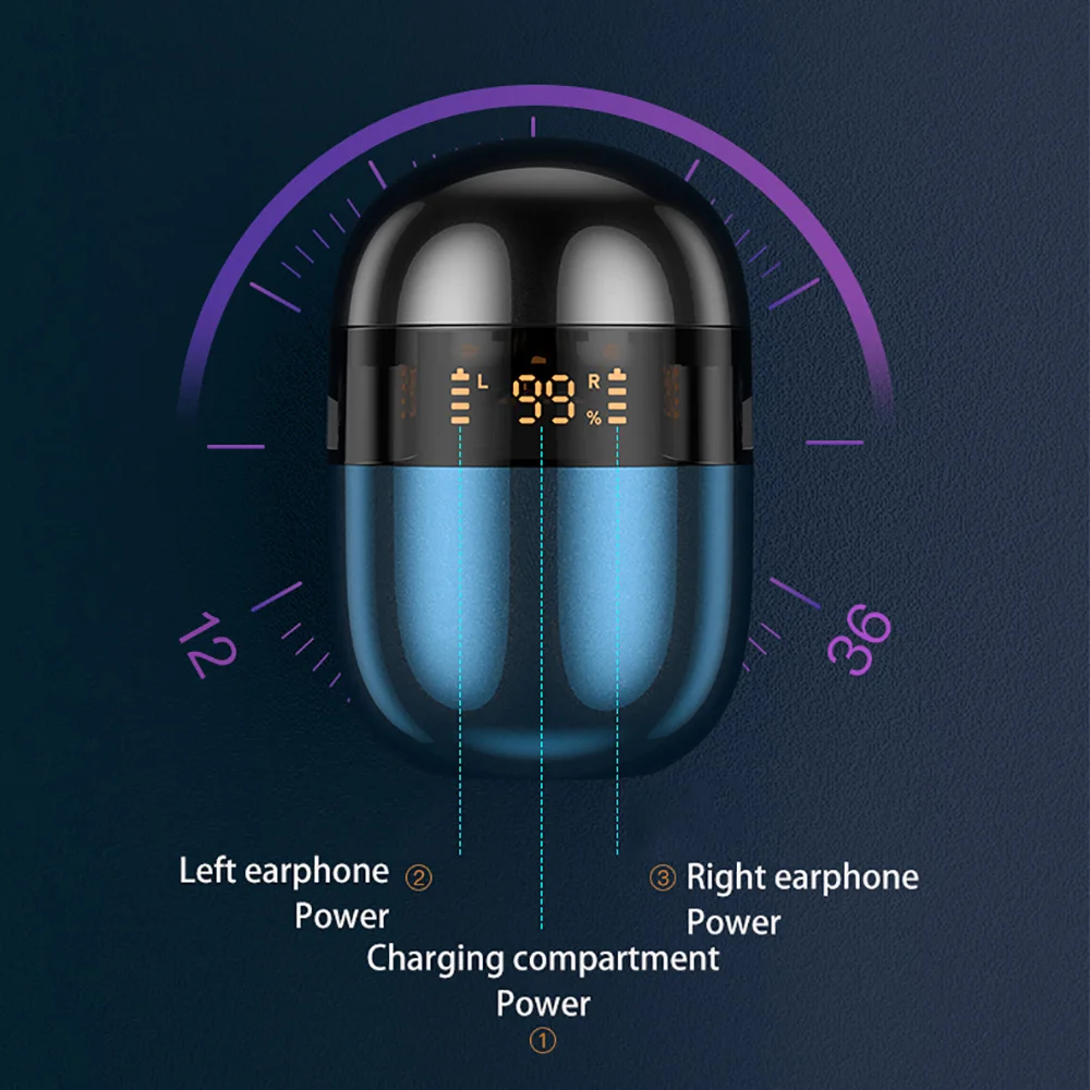 

Wireless touch earphone bluetooth earphone noise reduction music earphone suitable for all smartphone earphones